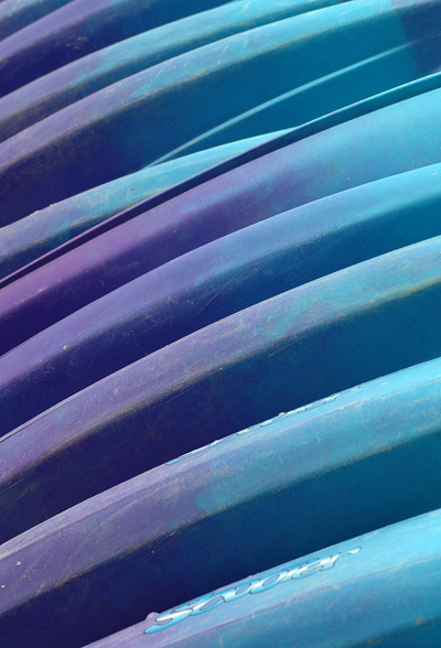 Blue canoes