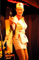 It won't hurt a bit - honest...
Louse takes on the role of Alice's Nurse