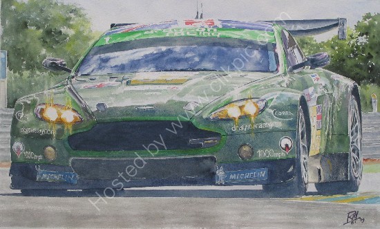le mans 2009 aston martin v8 gt2