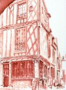 pilier au clefs le mans watercolour