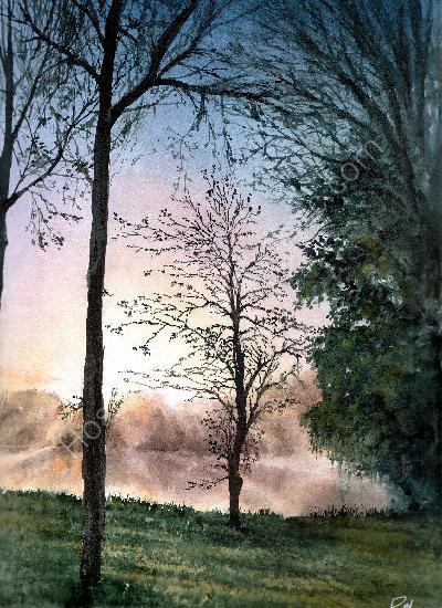 st jean de la motte watercolour aquarelle
