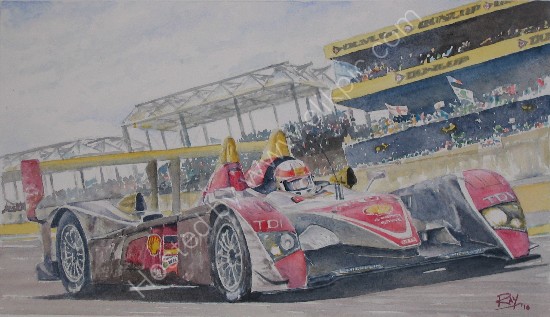 Tom Kristensen Allan McNish Dindo Capello winners in Audi R10TDI Le Mans 2008