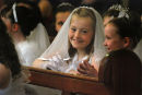 Megan at her first Communion service at the Chapel in Ardara, Donegal.