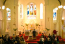 Emma and Steven at the alter in Ardara, co. Donegal