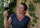 Carol Forrest, sommelier, at Bodegas Ribas, Mallorca. 2006
