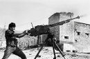 Northern Iraq, 1991.
A fighter of the Kurdistan Front attempts to shoot down an Iraqi helicopter gunship during the failed uprising at the end of the first Gulf-War.