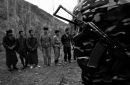 Tajikistan 1998. Government conscript soldiers held by Islamic rebels 