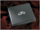 AbigailStylish padded traditional album.Covered in a smooth pearlised Pewter material and is finished tenderly with two interlocking silver wedding bands in the centre of the cover.