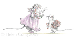 Miss Lily tells Angelina that she is a good little dancer by Helen Craig