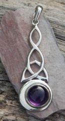 Triple knot Moon crescent set with amethyst