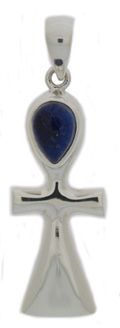 Egyptian Ankh inset with lapis head