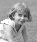 Photograph of a young girl on location