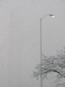 George Washington Bridge in snow