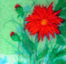 'Bobby Dazzler' Original Tissue Paper Collage On Canvas. SOLD
