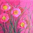 'Elegantly Pink' Original Tissue Paper Collage On Canvas. SOLD