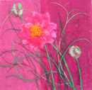 'Pink Elegance' Original Tissue Paper Collage On Canvas. SOLD