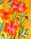 'Sulphureus Sunset' Original Tissue Paper Collage On Canvas. SOLD