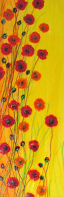 'Bright And Bubbly'  Original Tissue Paper Collage On Canvas (unframed) SOLD