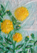 'Dahlia Delight' Original Tissue Paper Collage On Canvas. SOLD.