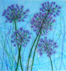 'Indigo Love' Framed Original Tissue Paper Collage. SOLD